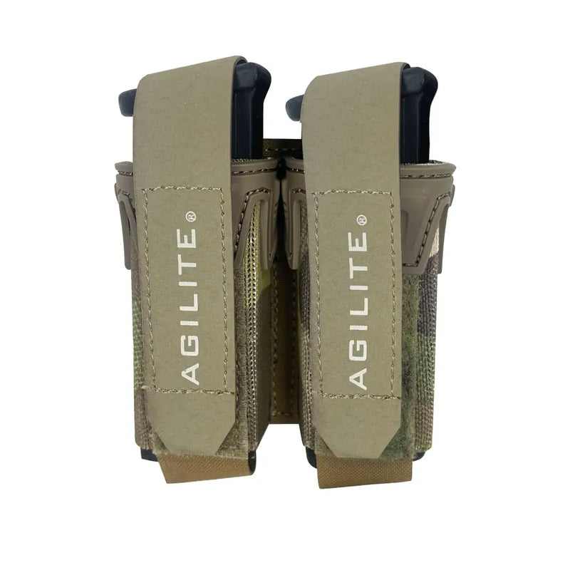 Agilite Pincer Pistol Double Magazine Pouch - Tactical MOLLE-Compatible Holster for Pistol Magazines | Range, Duty & Outdoor Use