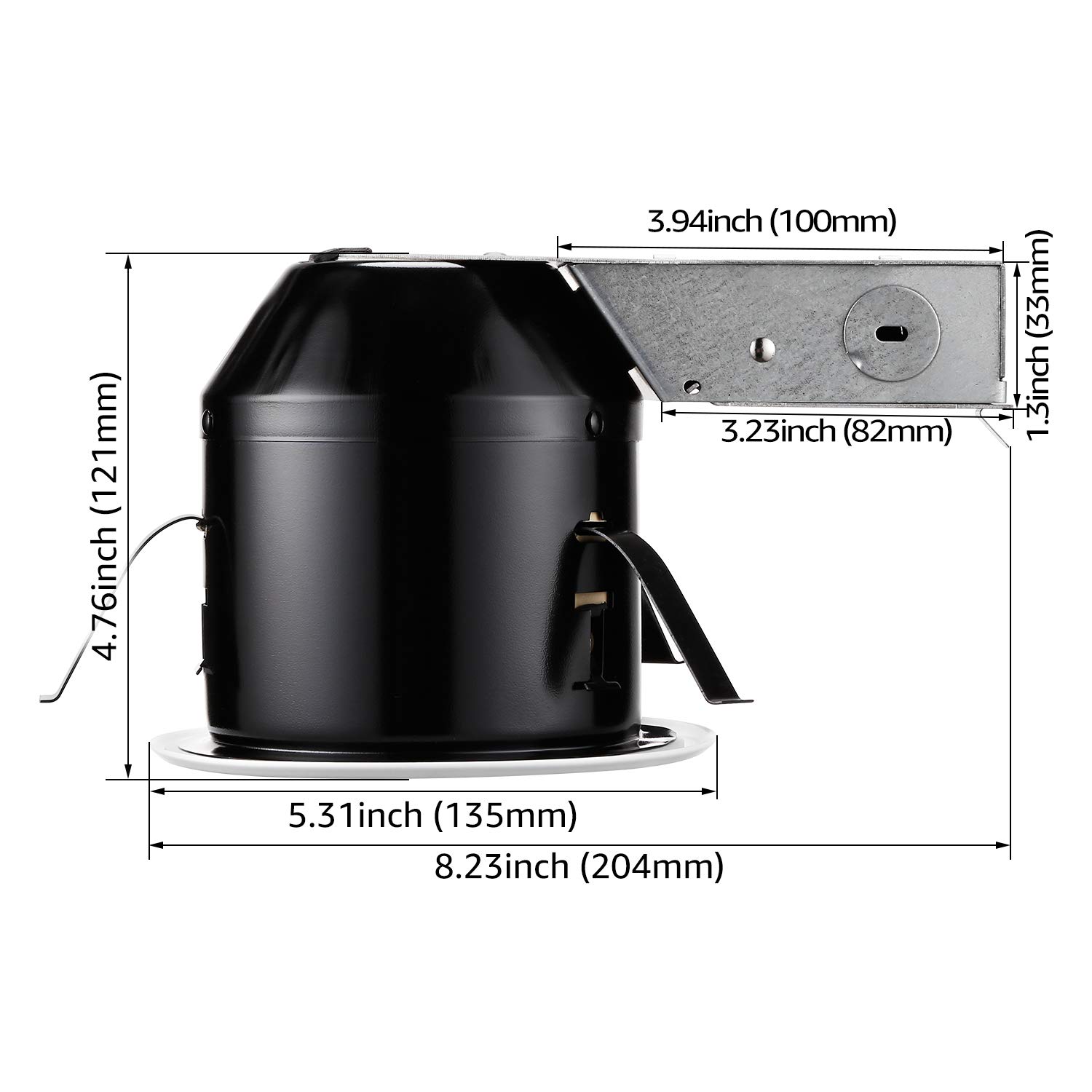 TORCHSTAR 4 Inch Recessed Lighting Housing - 6 Pack, 10W LED Downlight Included, Air Tight Can Lights for Ceiling, 3000K Warm White, 120V, ETL & Energy Star Certified, Damp Location Rated - Perfect for Kitchen, Bathroom, and Living Room Lighting
