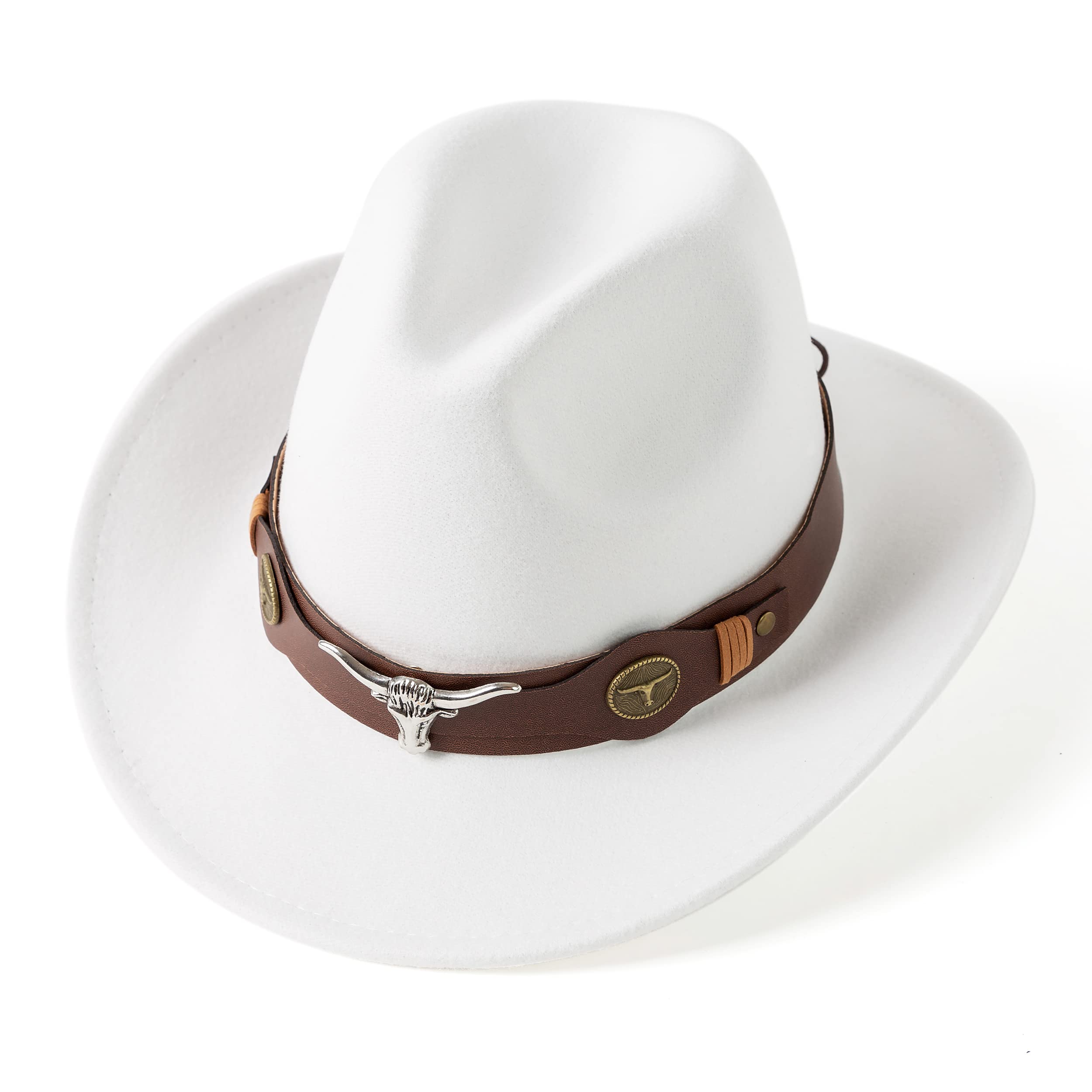 Gossifan Classic Women's Western Cowboy Cowgirl Hat with Wide Brim - Stylish Rodeo Accessory for Country Music Festivals & Outdoor Adventures