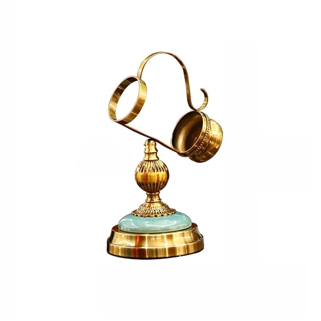FXJ Ceramic Copper Plated Wine Rack - Wall Mounted Oblique Insertion Wine Bottle Holder - Countertop Display Stand for Home Bar Decor (Gold) - Perfect for Kitchen, Dining Room & Wine Cellar Storage