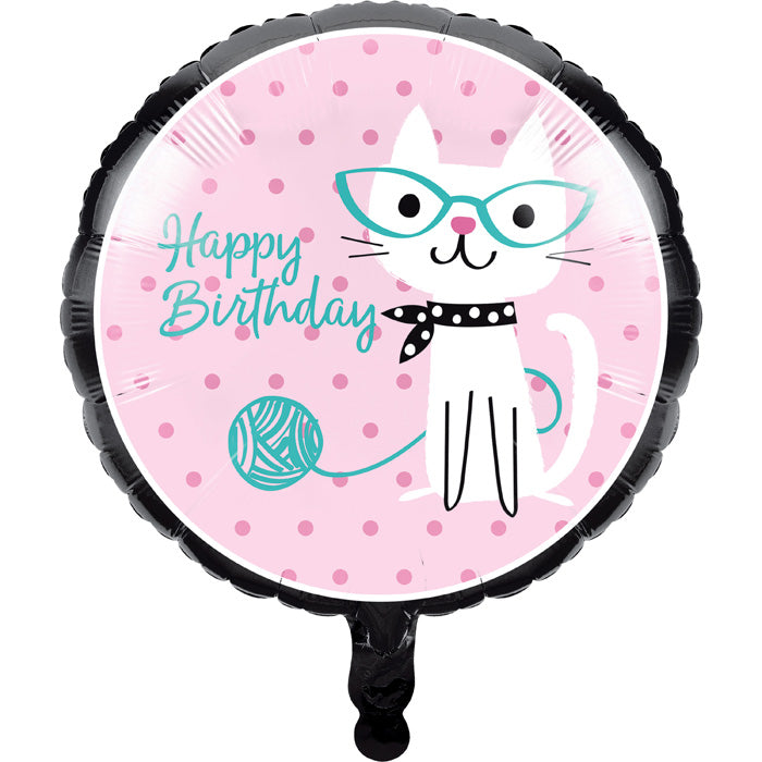 10-Piece Bulk Purr-fect Cat Birthday Party Mylar Balloons - Perfect for Cat Themed Parties, Baby Showers & Decorations