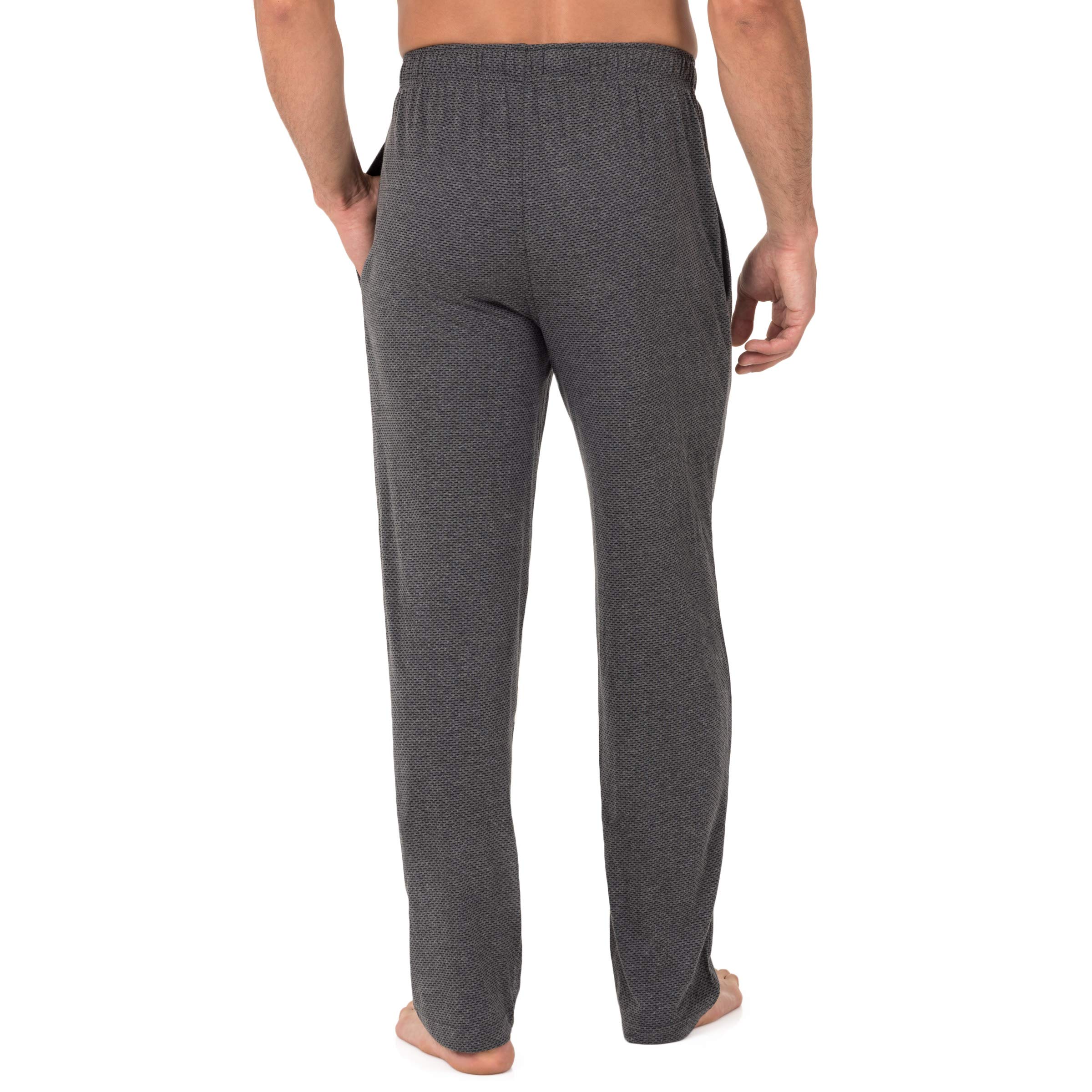 Fruit of the Loom Men's Breathable Jersey Sleep Pants - Soft Lounge Pajama Pants for Comfortable Sleeping & Relaxing at Home