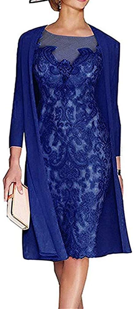 Elegant Lace Applique Bodycon Mother of the Bride Dress with Matching Shawl - Formal Wedding Guest Gown for Women - Perfect for Church Ceremonies, Receptions & Special Occasions