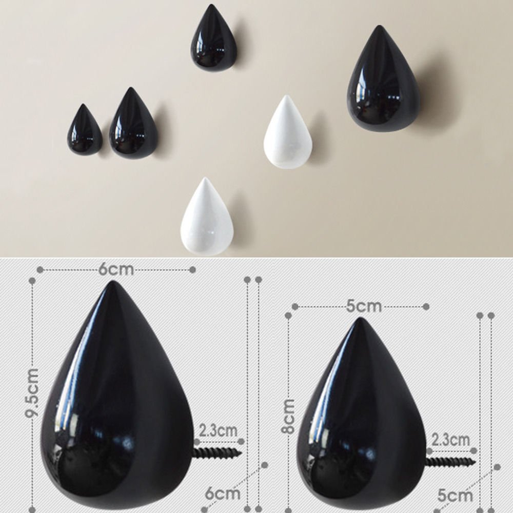 Modern Coat Hooks for Wall - Black Small Hanging Hooks for Dressing Room, Bedroom & Entryway - Creative Wall Decor for Coats, Hats & Scarves - Space Saving Home Organization Solution
