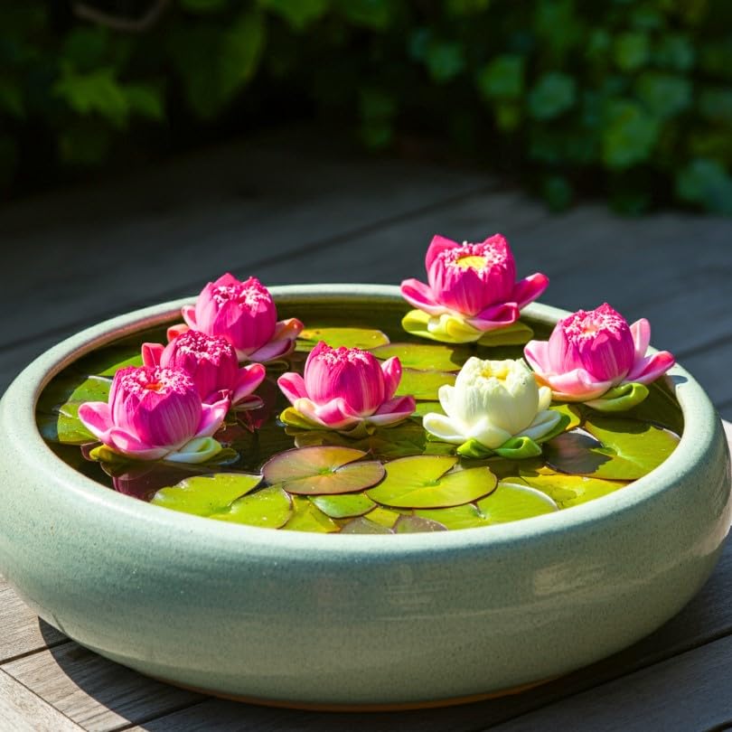 Live Water Lily Plants - Bonsai Bowl Lily Pad (3 Healthy Rootstocks) for Ponds, Aquariums & Water Gardens | Not Seeds | Aquatic Plant Decor