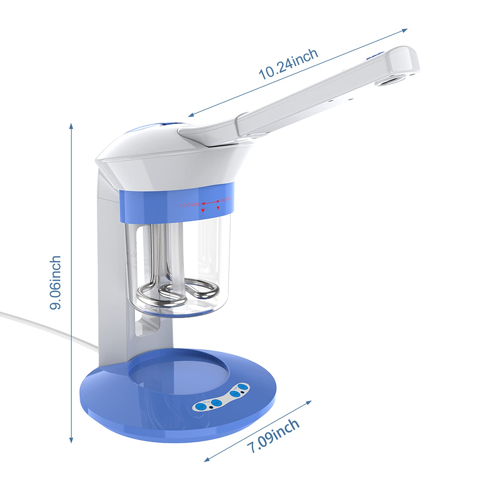 360° Portable Facial Steamer with Ionic Spray - Multifunction Home Spa Steamer & Humidifier for Skin Care | Perfect for At-Home Salon Treatments & Relaxation