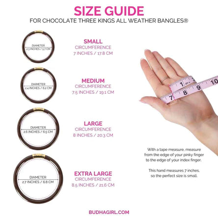 BuDhaGirl All Weather Bangles Set of 3 - Waterproof & Durable Chocolate Color Bracelets for Women | Perfect for Yoga, Travel & Everyday Wear