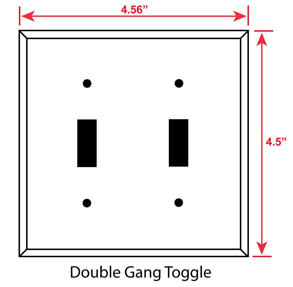 Decorative Metal Wall Plate - Double Gang Toggle Art Plates with Lighthouse Design - Made in USA - Perfect for Home, Office & Restaurant Decor