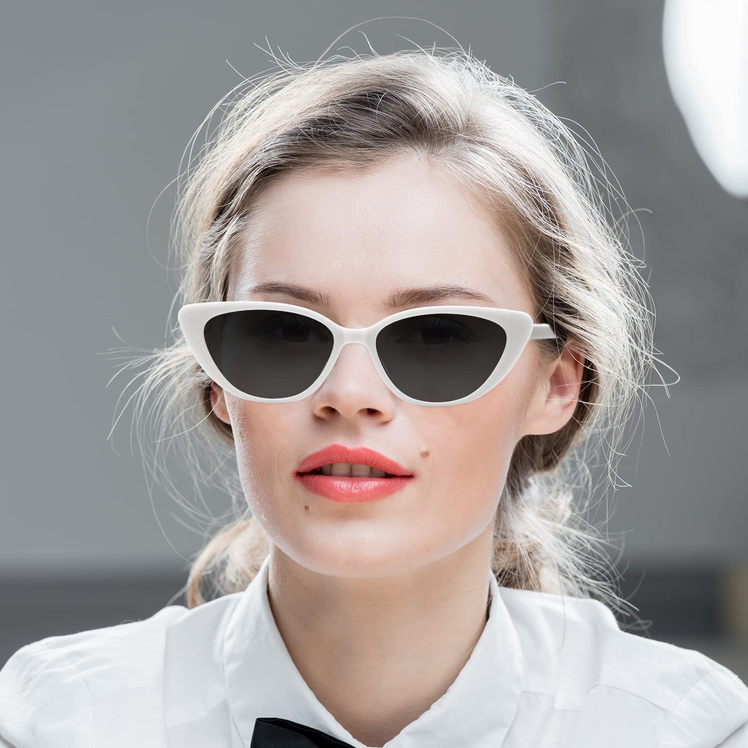 ALLY-MAGIC Women's Retro Cat Eye Sunglasses - Trendy Oversized Rectangle Frame UV400 Protection Sunglasses for Driving, Beach & Outdoor Activities