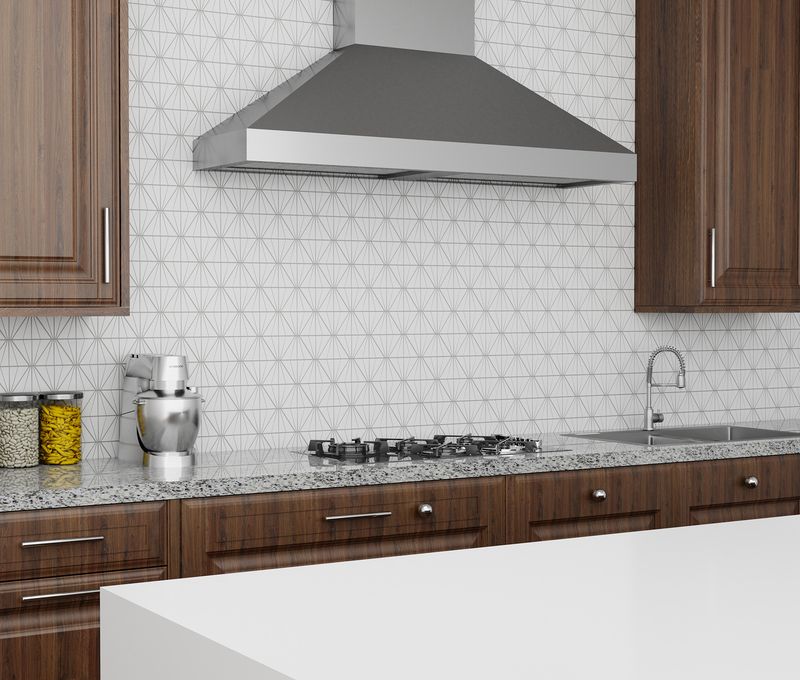 Royal Diamond Stone Mosaic Tile White - Premium Peel and Stick Backsplash for Kitchen, Bathroom, Fireplace - Waterproof & Easy to Install DIY Home Decor
