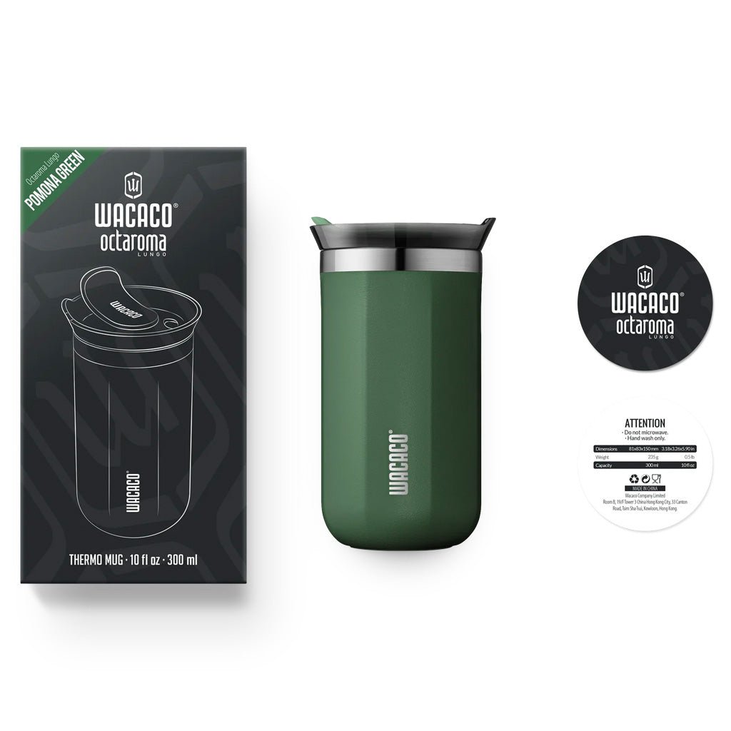 Wacaco 300ml Octaroma Lungo Reusable Coffee Cup - Portable Travel Mug for Espresso & Lungo, Perfect for Office, Camping & Commuting