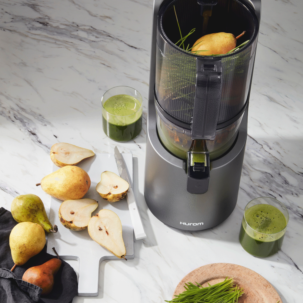 H200 Easy Clean Slow Juicer - Cold Press Masticating Juicer for Fruits & Vegetables, Quiet Motor, High Nutrient Extraction - Perfect for Healthy Juicing at Home, Gym, or Office