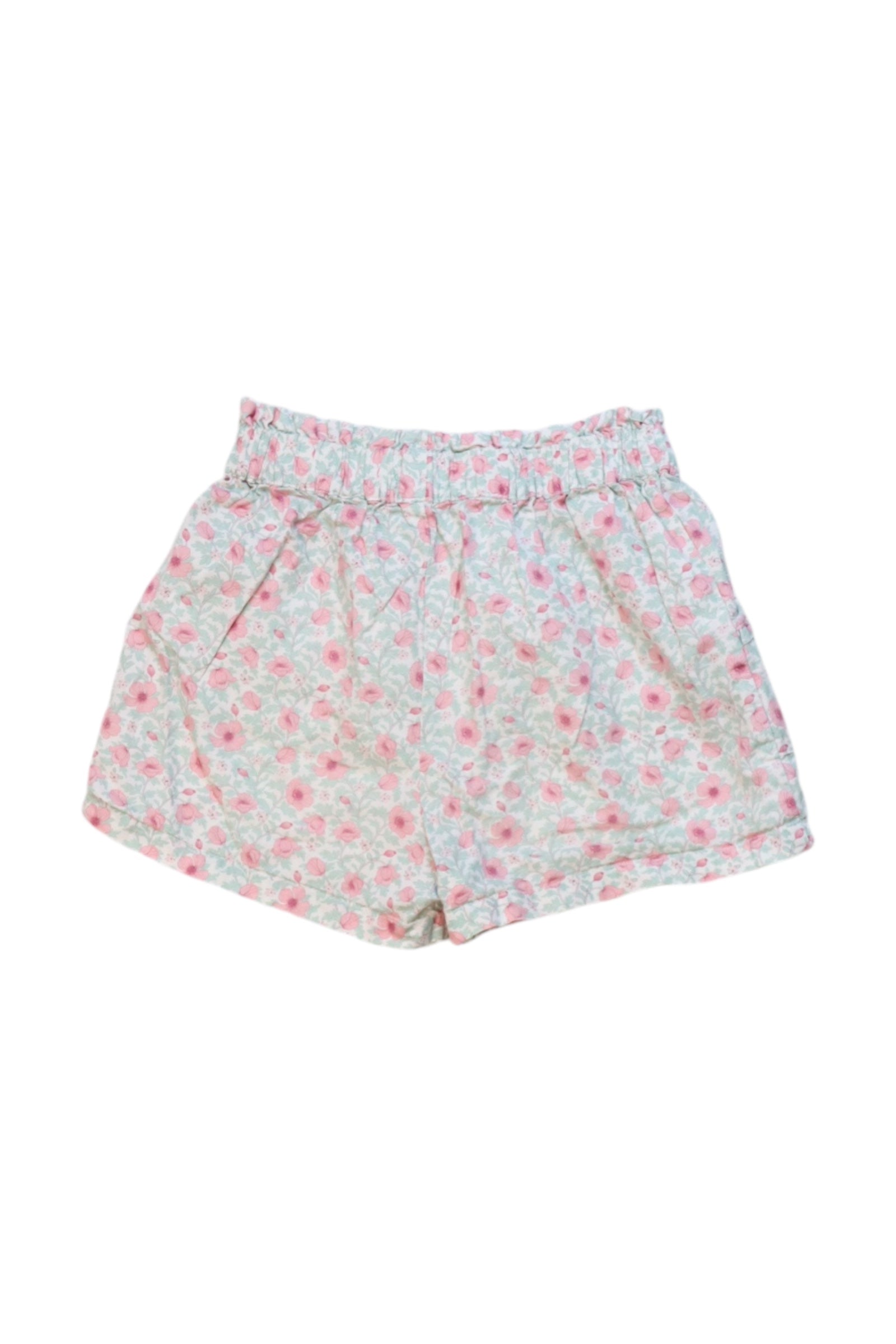 Albetta Floral Print Girls Shorts for Toddlers - Size 4T 5T | Comfortable Summer Playwear for Outdoor Activities & Beach Vacations