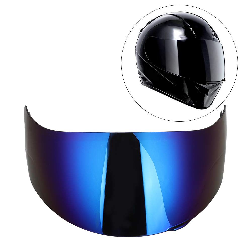 AGV K3SV K5 Full Face Motorcycle Helmet Visor Lens Replacement - Anti-Wind Shield for AGV K3 K5 Helmets (Blue) - Perfect for Street Riding, Racing & Commuting