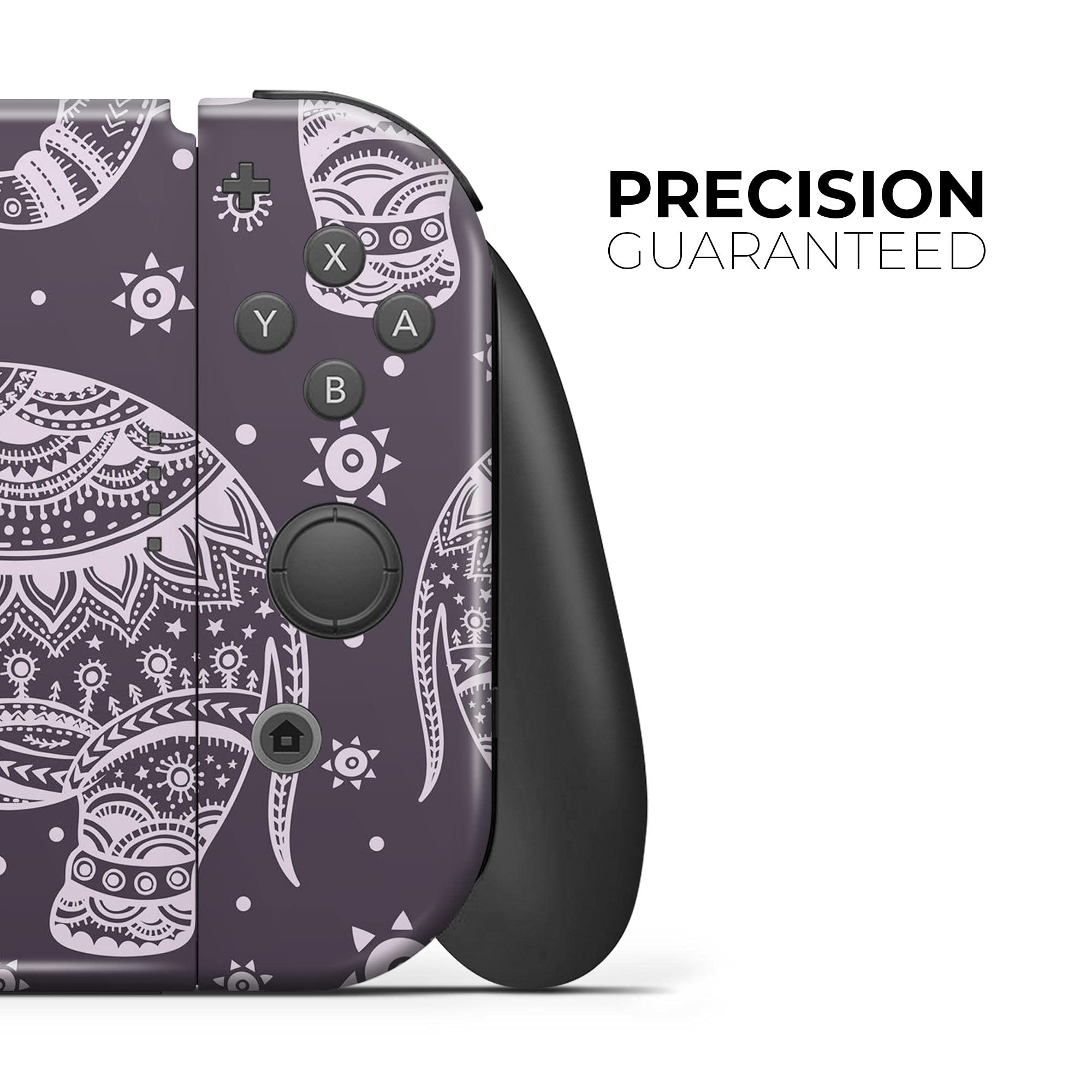 Nintendo Switch Skin Decal Cover - Purple Sacred Elephant Design - Scratch-Resistant Removable Vinyl Wrap for Switch Console & Joy-Con - Perfect for Gaming Protection and Personalization