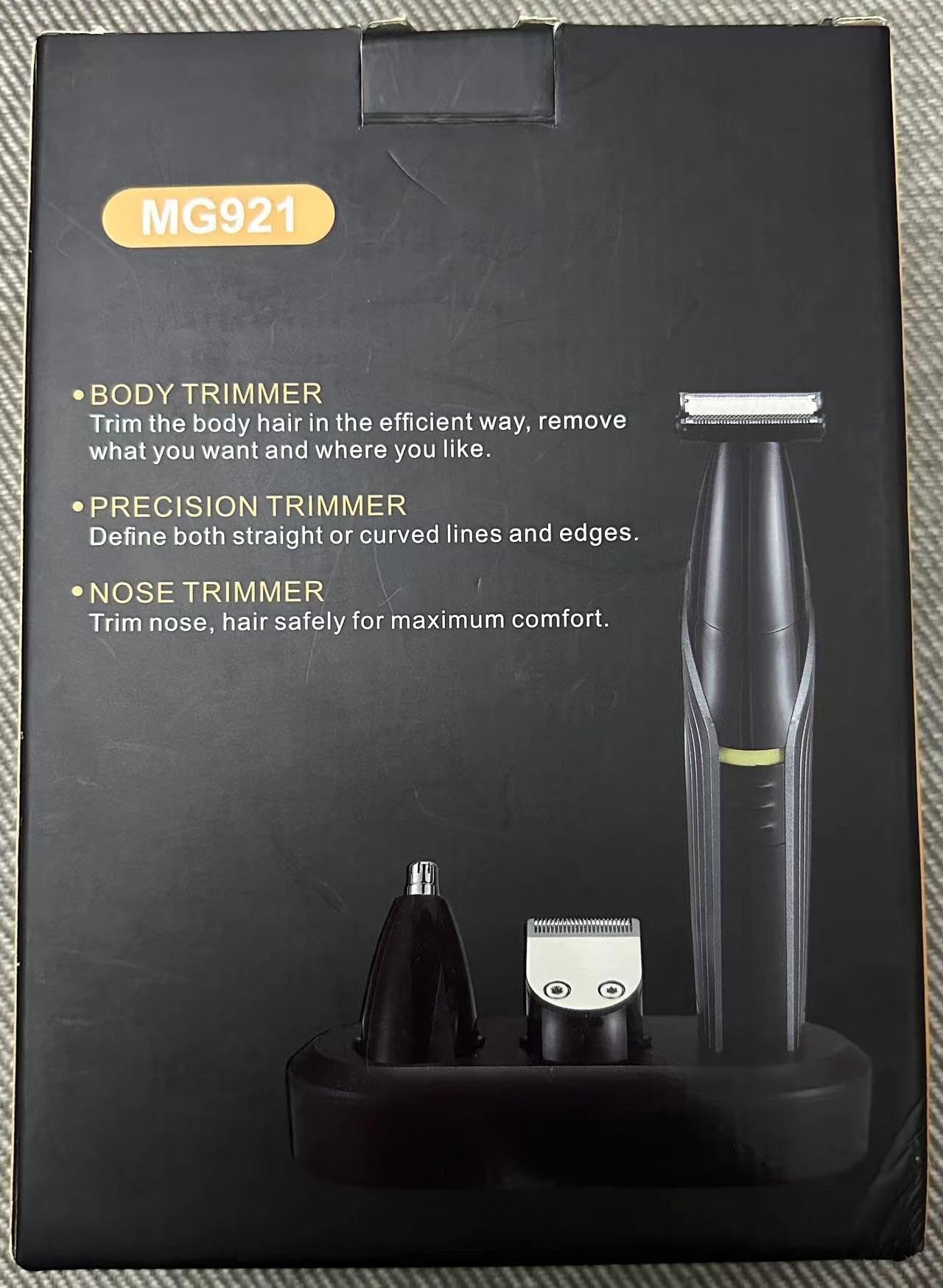 Electric Body Hair Trimmer for Men & Women - Waterproof Pubic & Groin Shaver with 3 Attachments - 100 Min Runtime - Wet/Dry Use for Beard, Chest, Bikini & Leg Hair - Perfect for Travel, Gym & Home Grooming