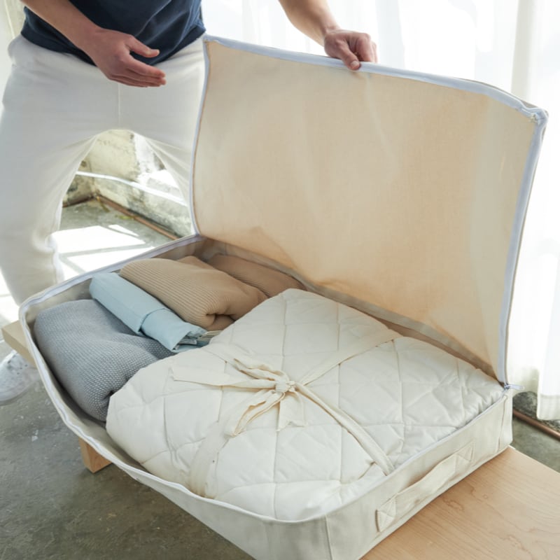 Natural Canvas Storage Bag - Eco-Friendly Cotton Organizer for Home, Travel & Office - Perfect for Clothes, Toys & Accessories