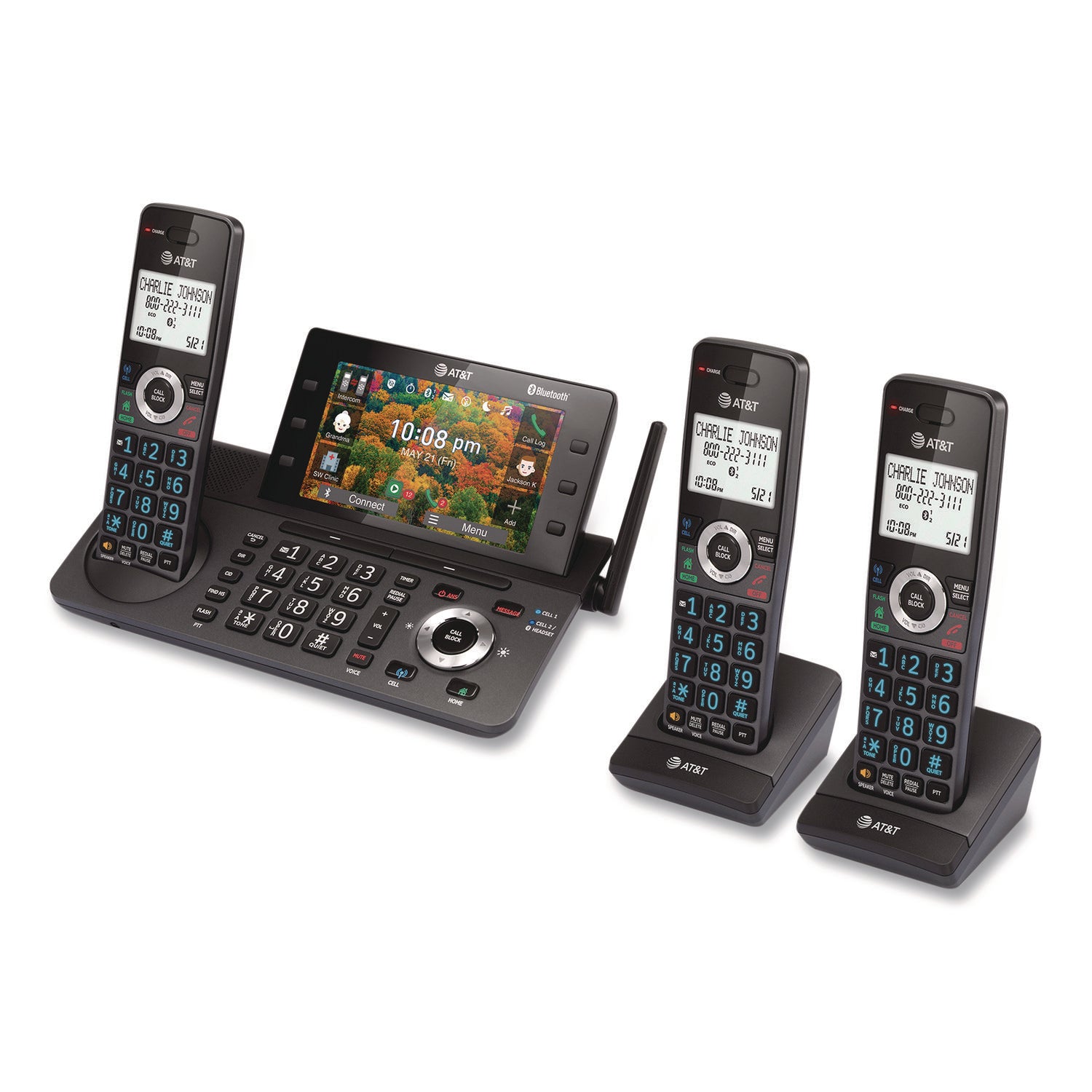 AT&T DLP73390 3-Handset Expandable Cordless Phone with Caller ID, Call Waiting & Speakerphone - Ideal for Home, Office & Small Business Use