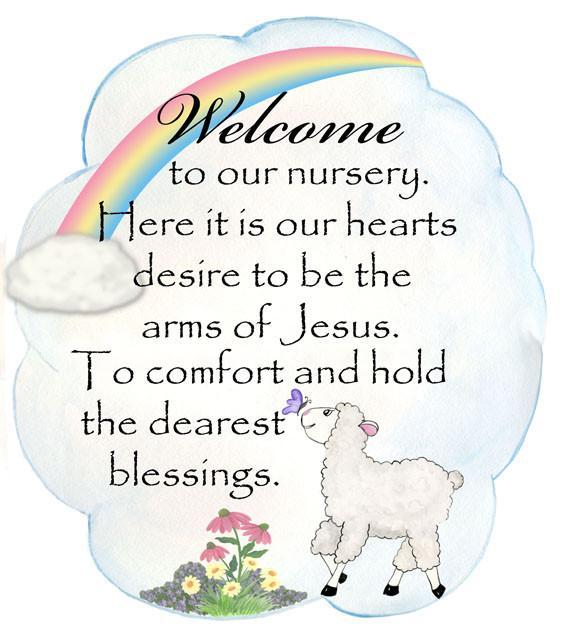 Little Lamb Nursery Welcome Decor Wall Decal - Baby Room Nursery Decor, Cute Animal Wall Stickers for Kids Bedroom, Nursery Wall Art (Perfect for Baby Showers & Newborn Gifts)