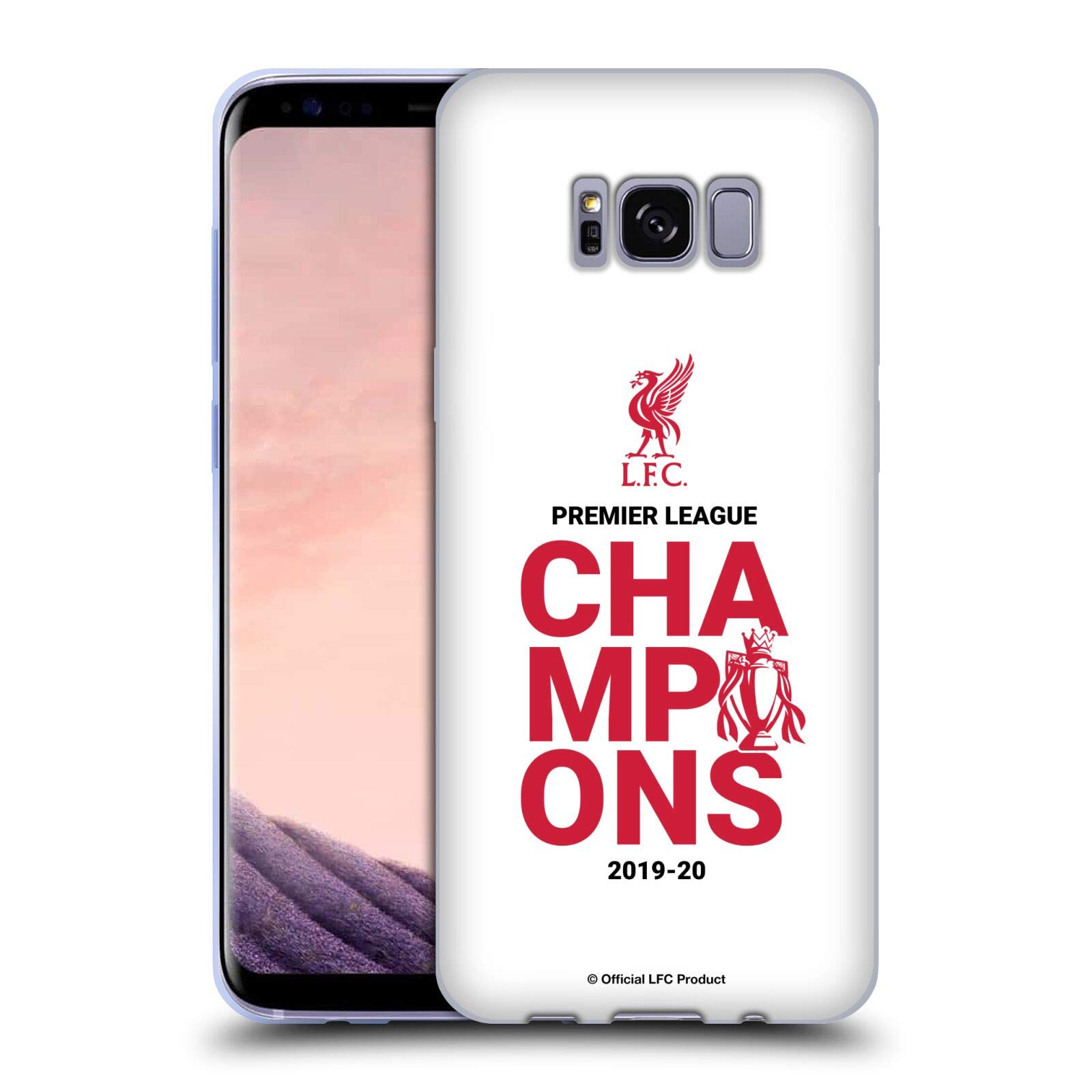 Head Case Designs Liverpool FC 2020 Champions White Typography Soft Gel Case for Samsung Galaxy S8 - Perfect for Matchdays & Fan Gifts