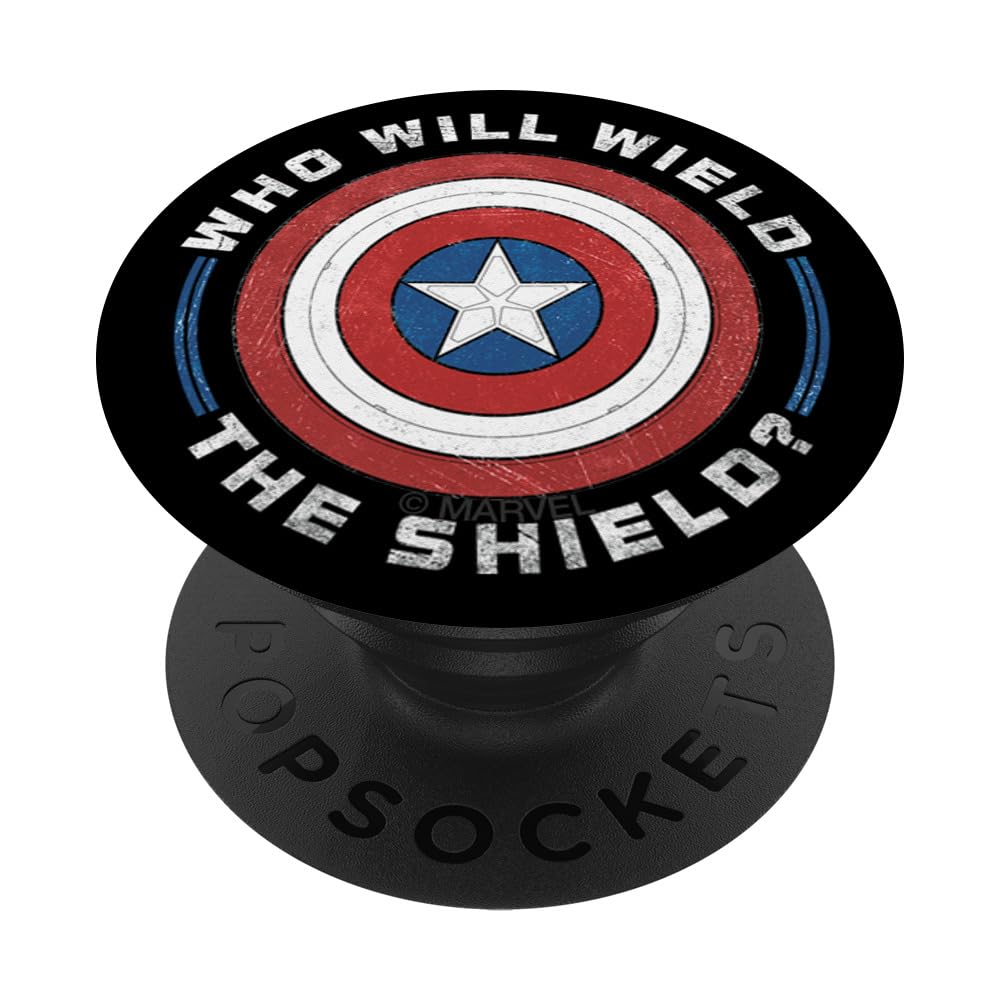 Marvel The Falcon and The Winter Soldier Wield The Shield PopGrip - Standard Phone Grip & Stand for Phones, Tablets - Perfect for Marvel Fans, Superhero Lovers, Everyday Use & Gift Giving