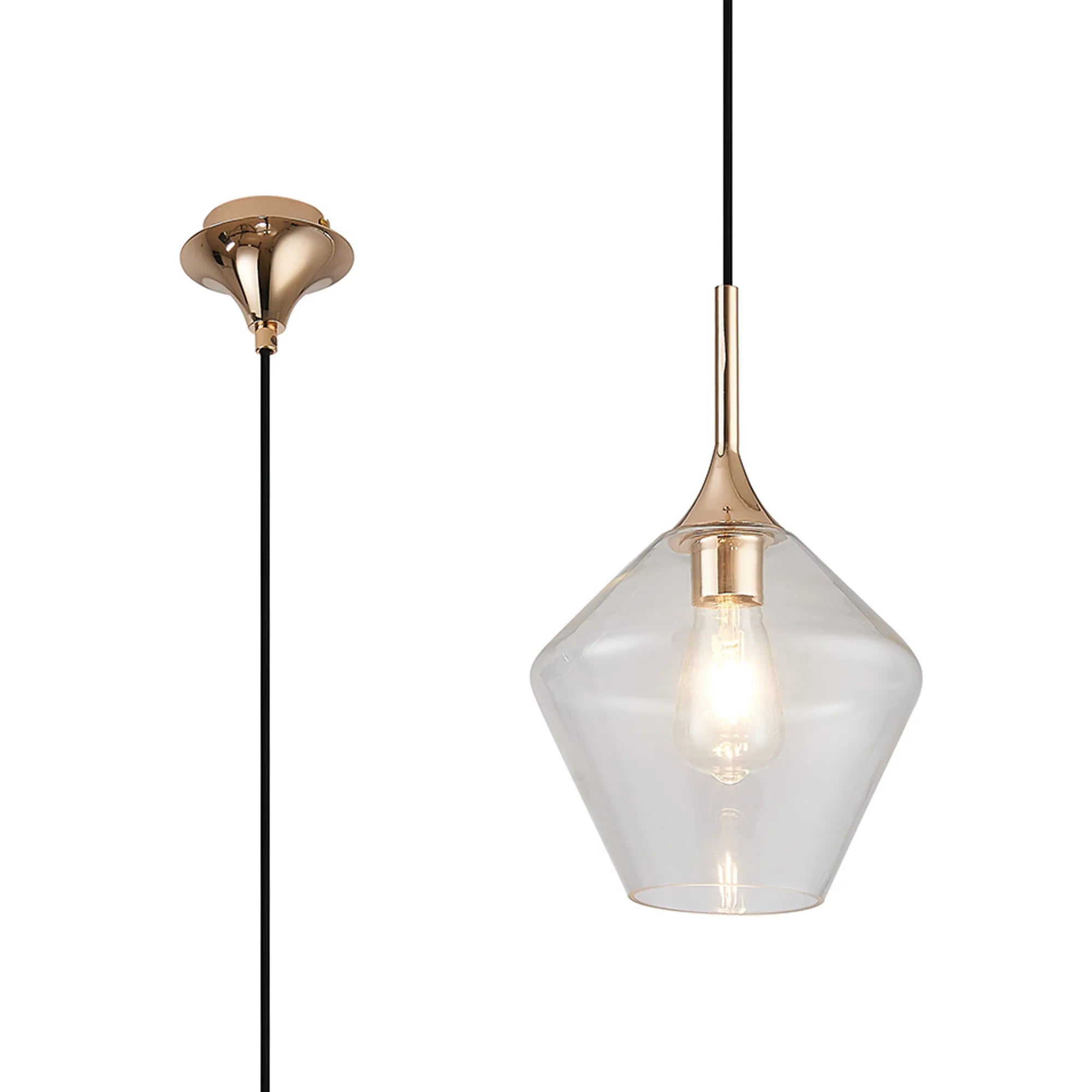 French Gold/Clear Glass