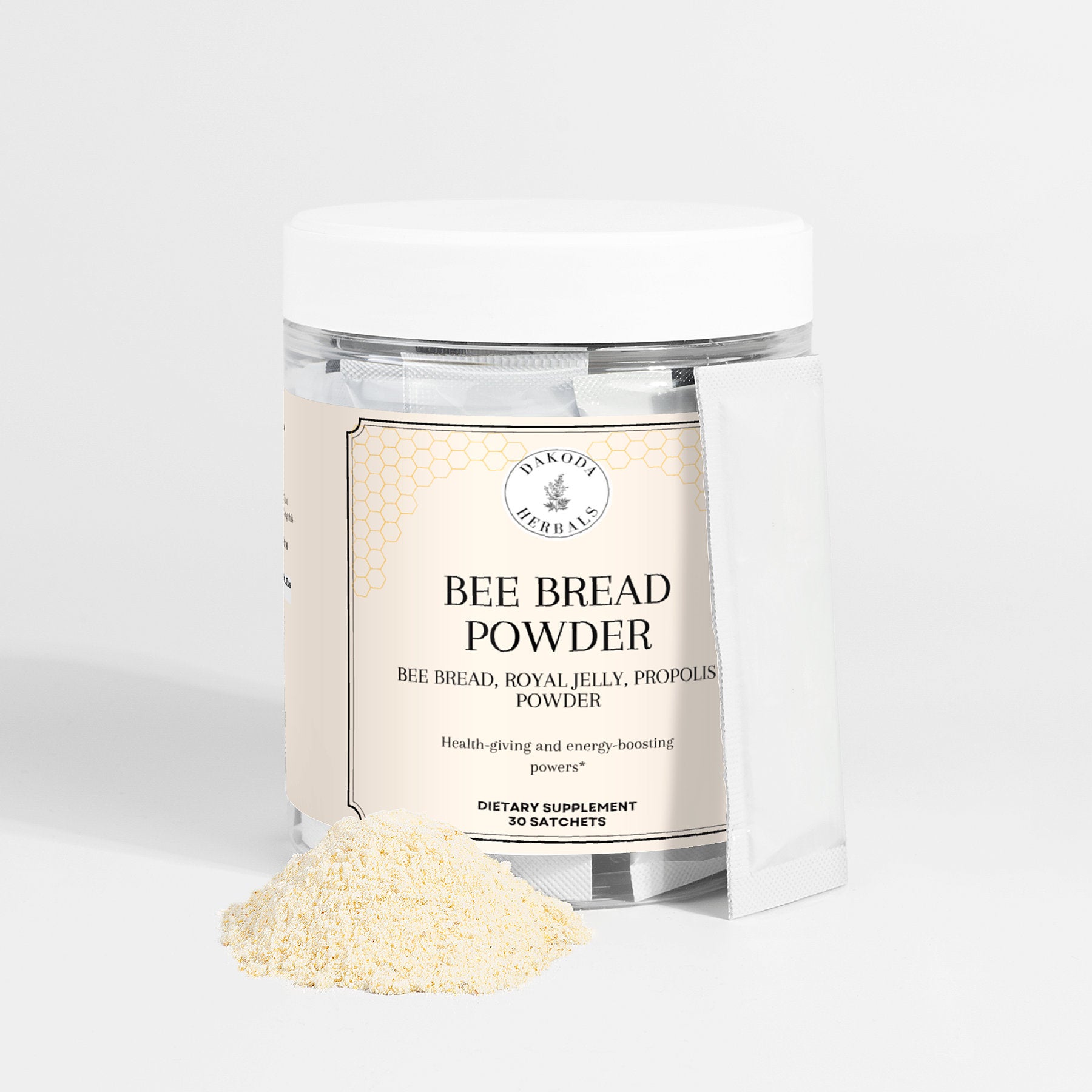 Organic Bee Bread Powder Sachets - Natural Superfood for Energy, Immunity & Wellness | Easy On-the-Go Nutrient Boost | Perfect for Travel, Workouts & Daily Wellness Routine