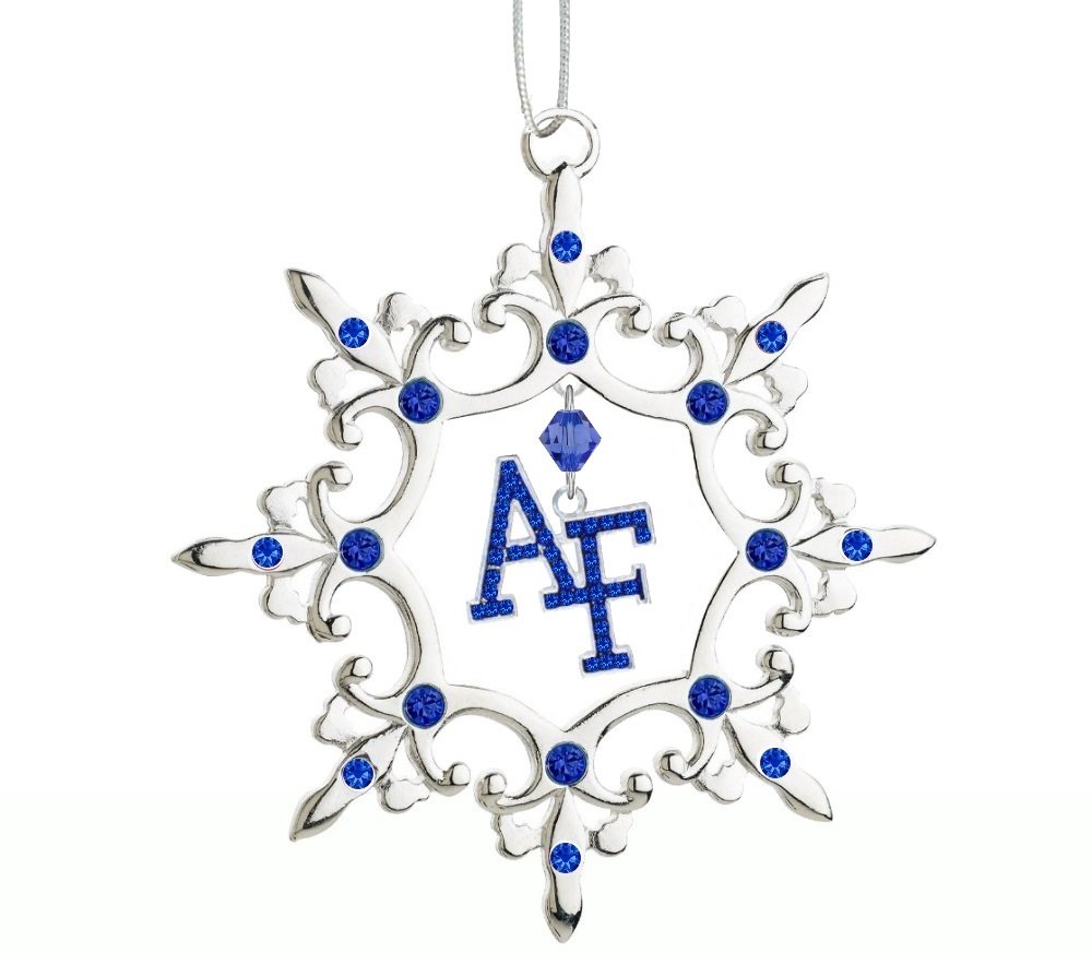 United States Air Force Snowflake Ornament - Military Christmas Tree Decor - Patriotic Holiday Gift for Veterans & Air Force Families