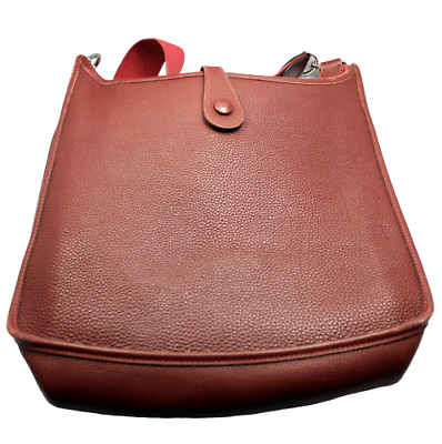 Authentic Hermes Evelyne PM Handbag in Brick Red Clemence Leather - Luxury Crossbody Purse for Women, Perfect for Work, Travel & Everyday Use