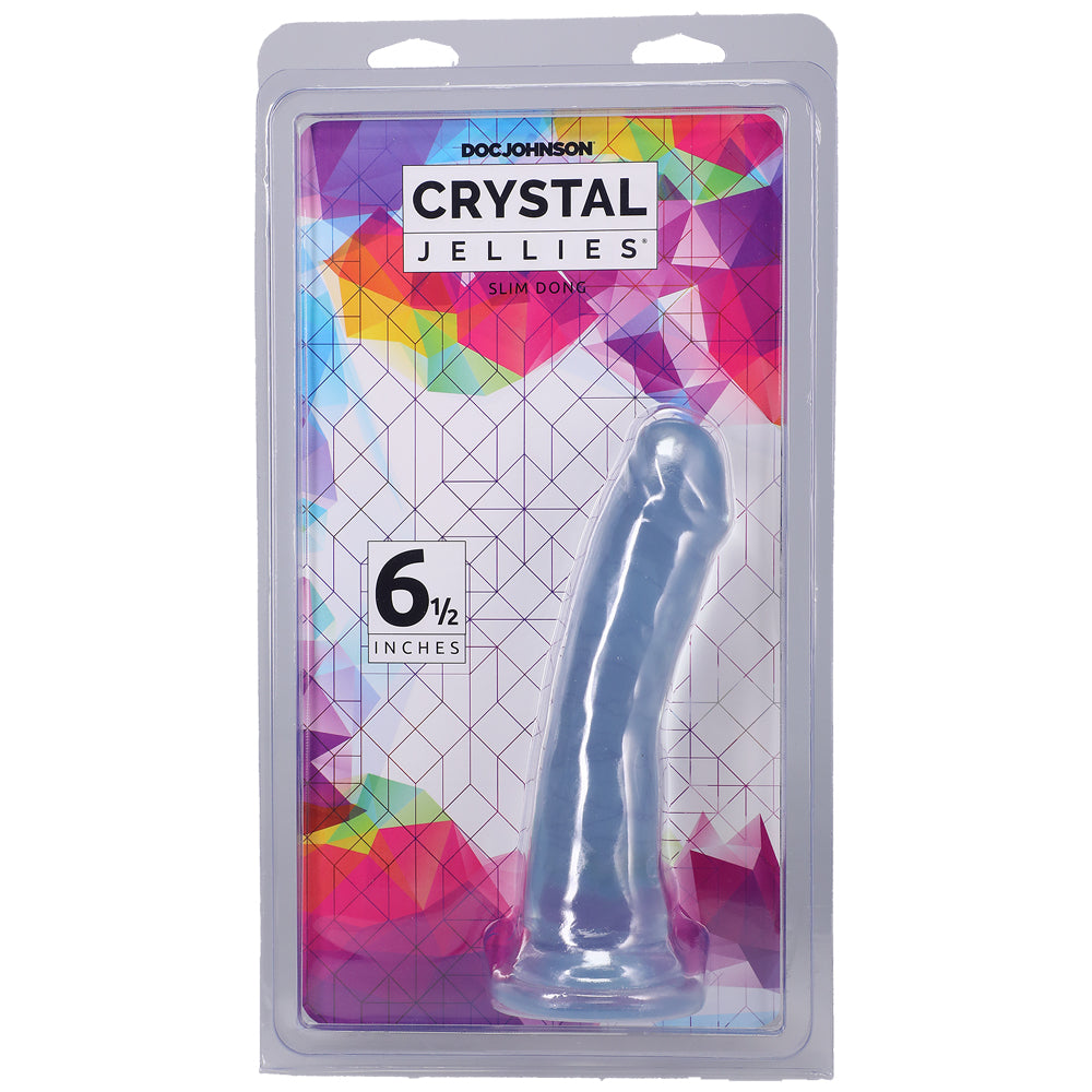 6.5 Inch Slim Crystal Jelly Dildo - Realistic & Flexible Adult Toy for Couples & Solo Play - Perfect for Sensual Massage & Intimate Exploration