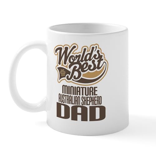 White - Miniature Australian Shepherd Dad Mug