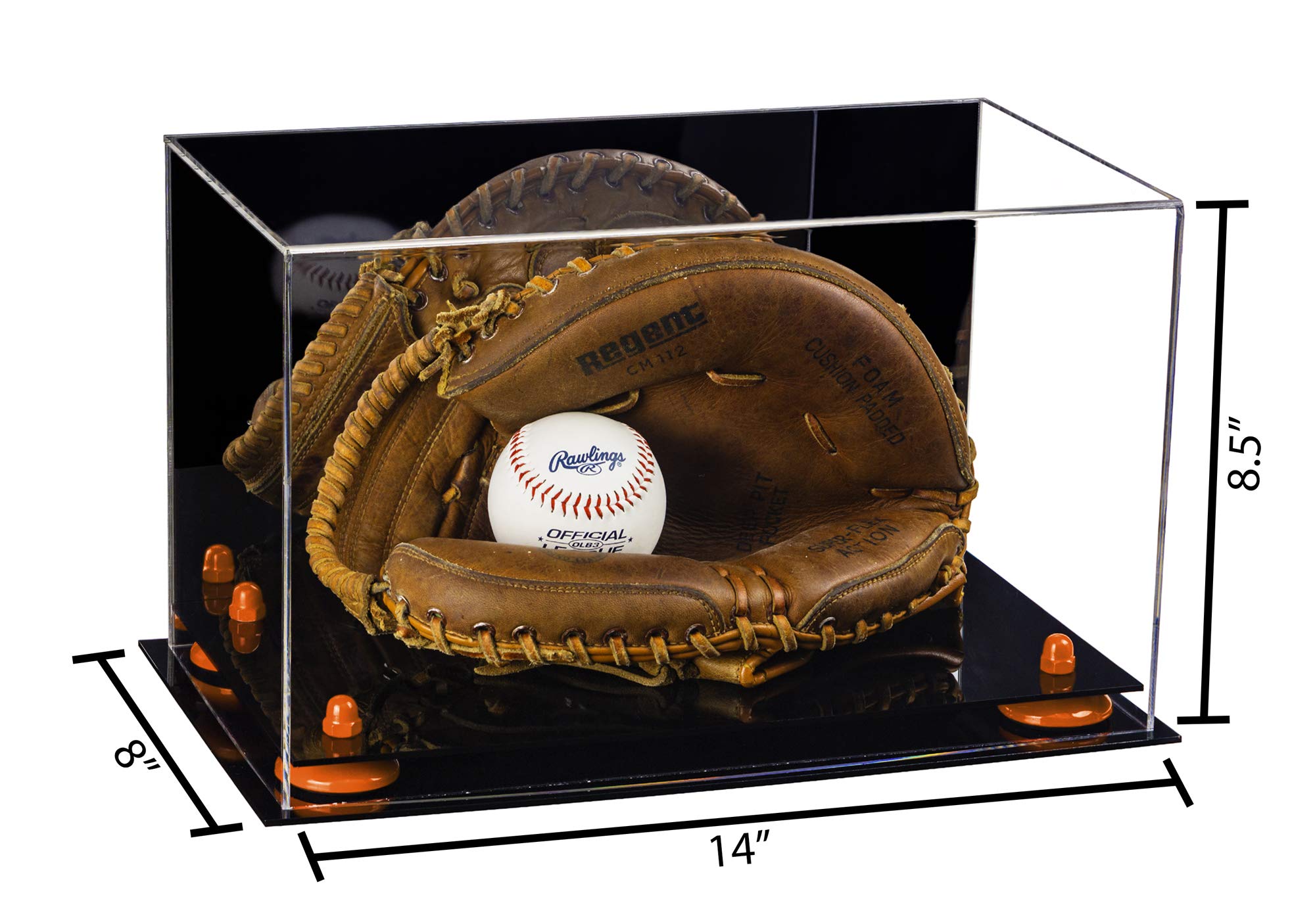 Acrylic Full Size Baseball Catcher's Glove Display Case - Clear Protective Showcase for Collectibles & Memorabilia - Perfect for Sports Fans, Trophy Rooms & Man Caves