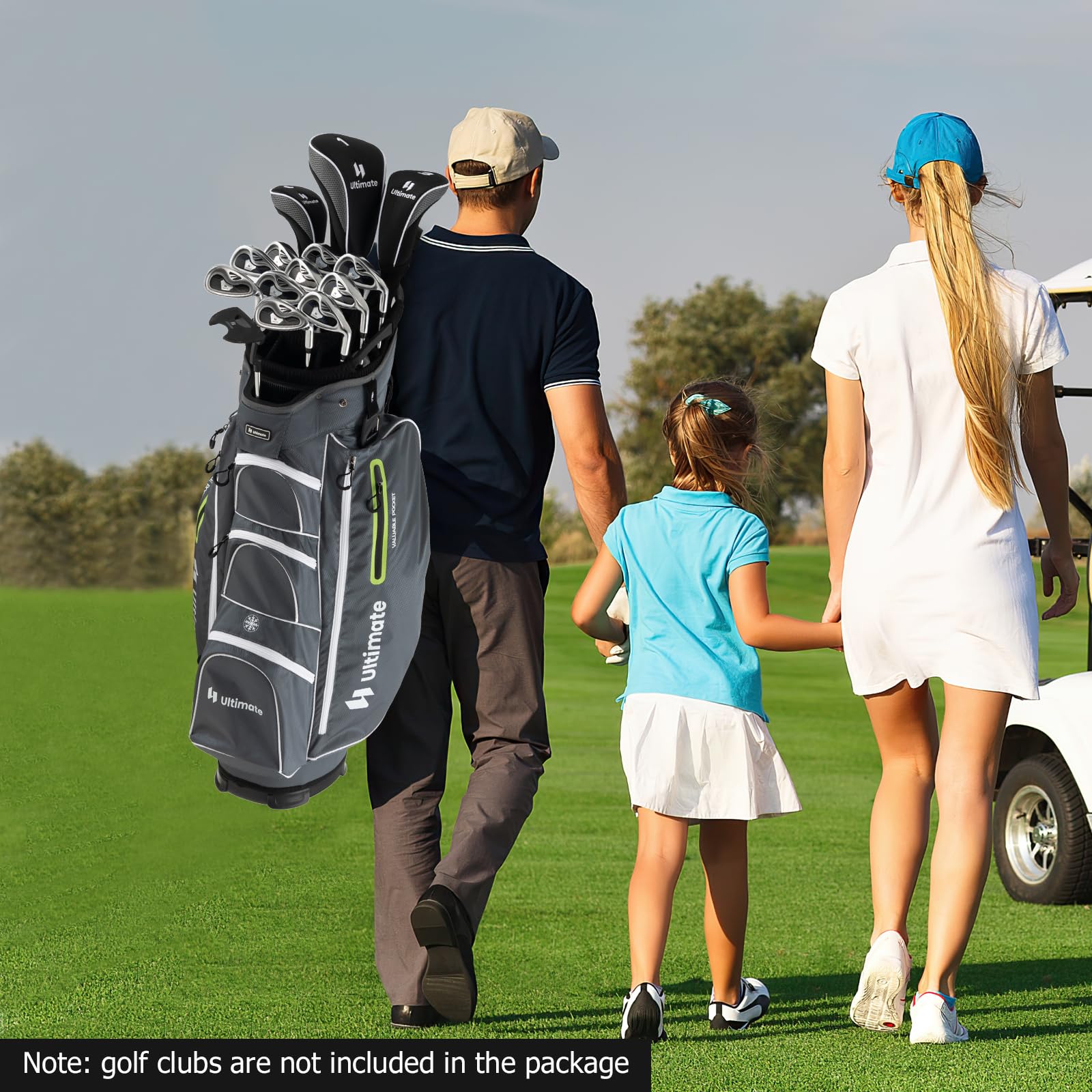 **Tangkula 15-Way Top Divider Lightweight Golf Cart Bag - Individual Putter Well, 7 Pockets, Cooler Bag, Shoulder Strap & Rain Hood - Portable Golf Carry Bag for Men & Women - Perfect for Golf Courses, Driving Ranges & Travel**