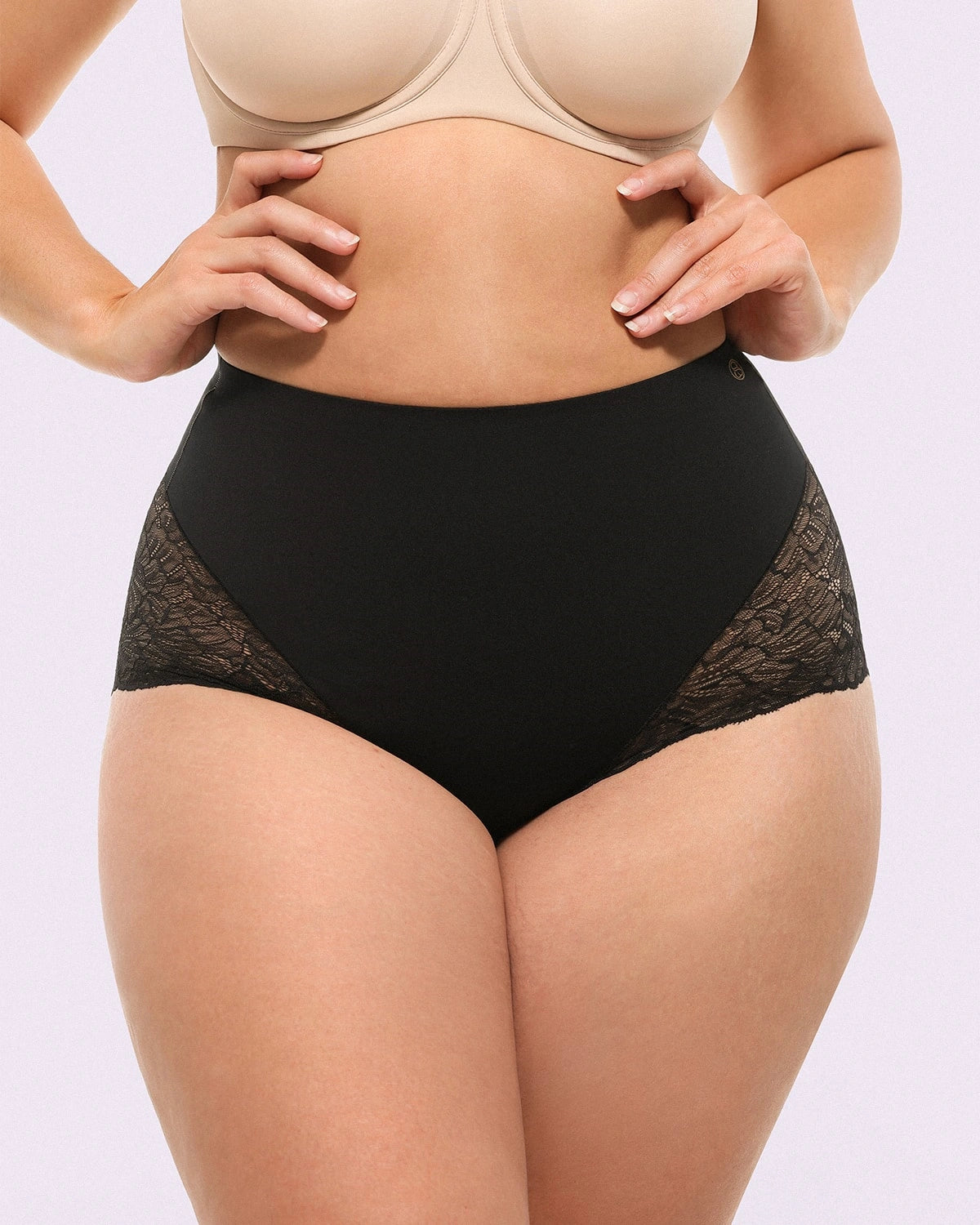 Bare Essentials™ MeshSmooth™ Mid Waist Lace Panties - Comfortable Women's Underwear for Everyday Wear, Date Night & Special Occasions