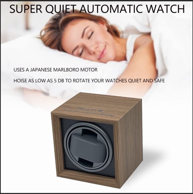 Premium Automatic Watch Winder with Ultra-Quiet Japanese Motor - Adjustable Watch Pillow for Men & Women | Perfect for Travel, Storage & Display of Luxury Watches
