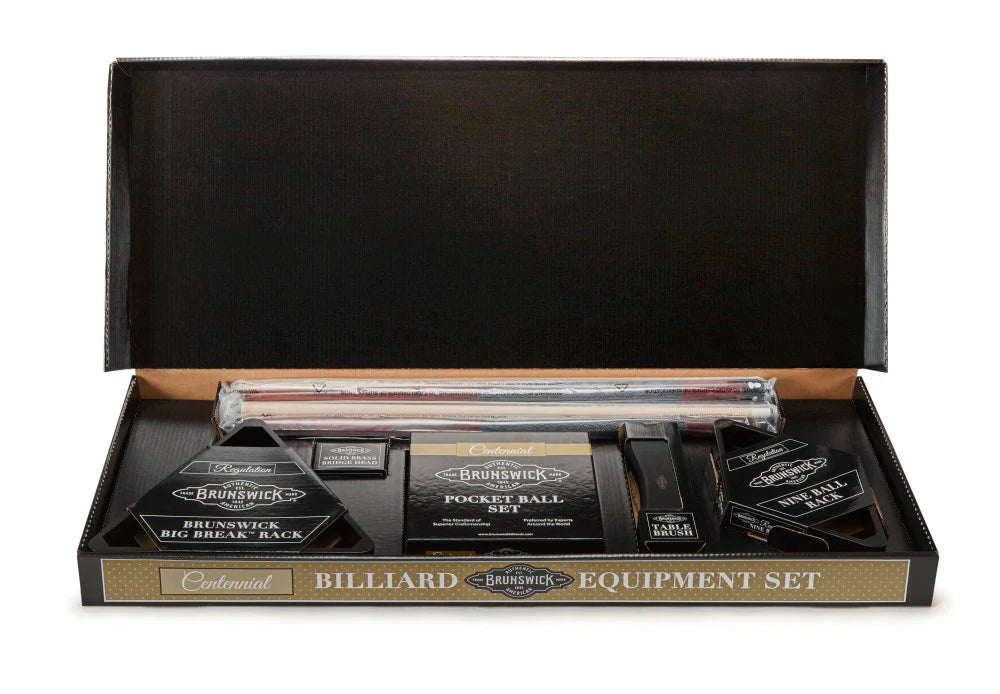 Brunswick Centennial Pool Table Play Package - Premium Billiards Set for Home Game Rooms & Bars | Perfect for Family Fun & Professional Play