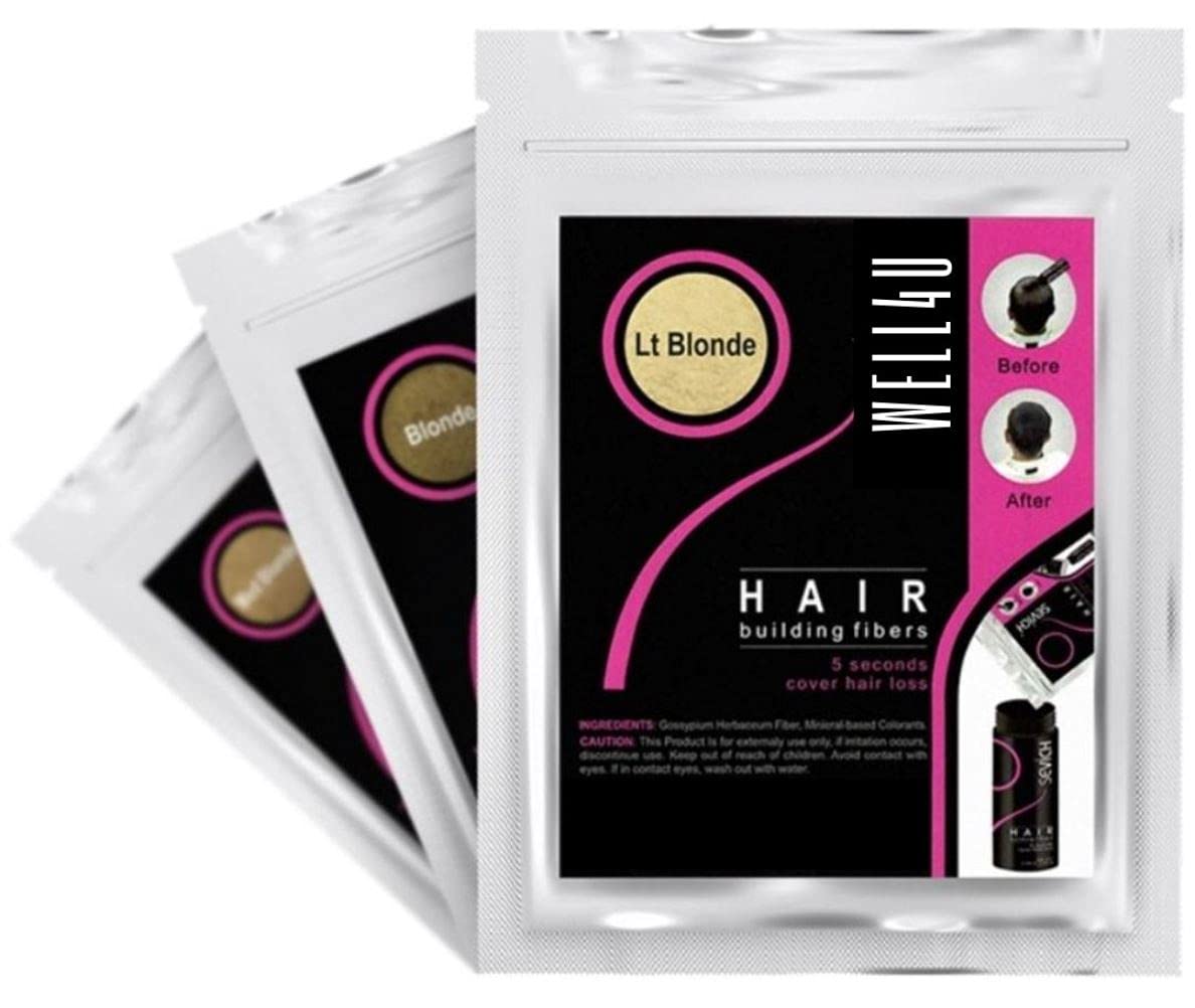 WELL4U Micro Hair Fibers for Thinning Hair - 50g Black Hair Thickening Powder, Natural-Looking Hair Filler & Volumizer - Perfect for Daily Use, Special Occasions & Confidence Boosting