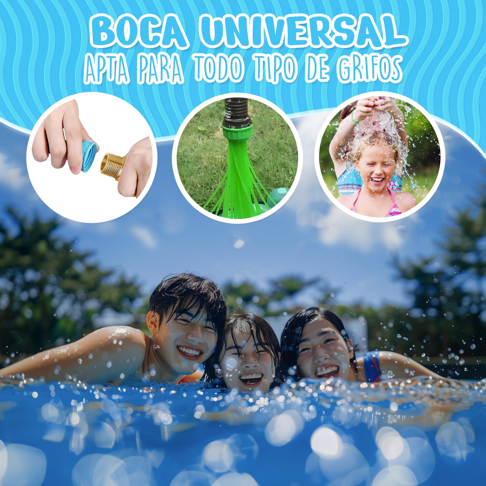 222 PCS Quick-Fill Self-Sealing Water Balloons for Outdoor Summer Fun - Perfect for Pool Parties, Backyard Games, and Kids' Water Fights