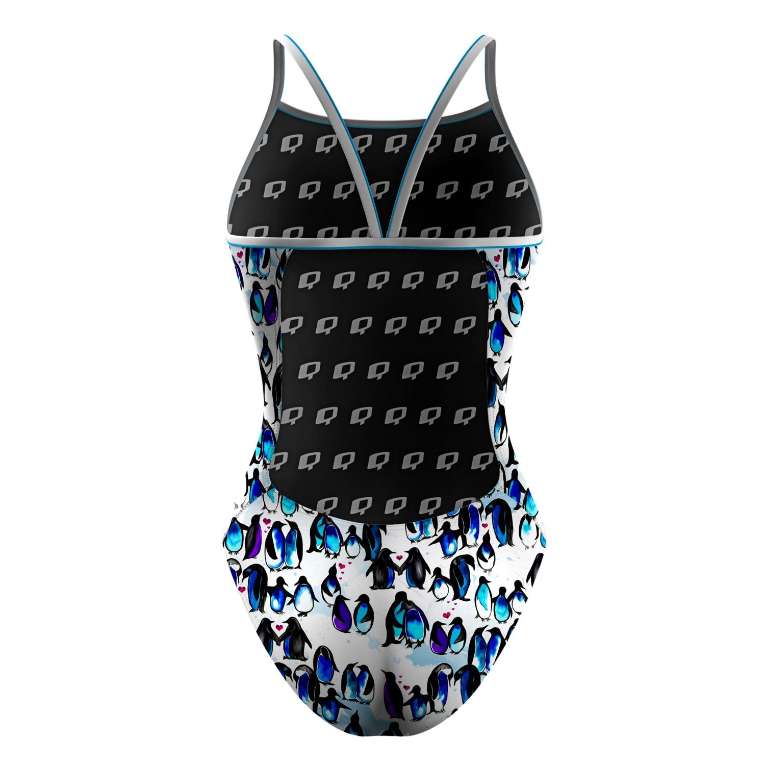 You Are My Penguin Sunback Tank Swimsuit - Women's One Piece Swimwear for Beach, Pool & Summer Vacation