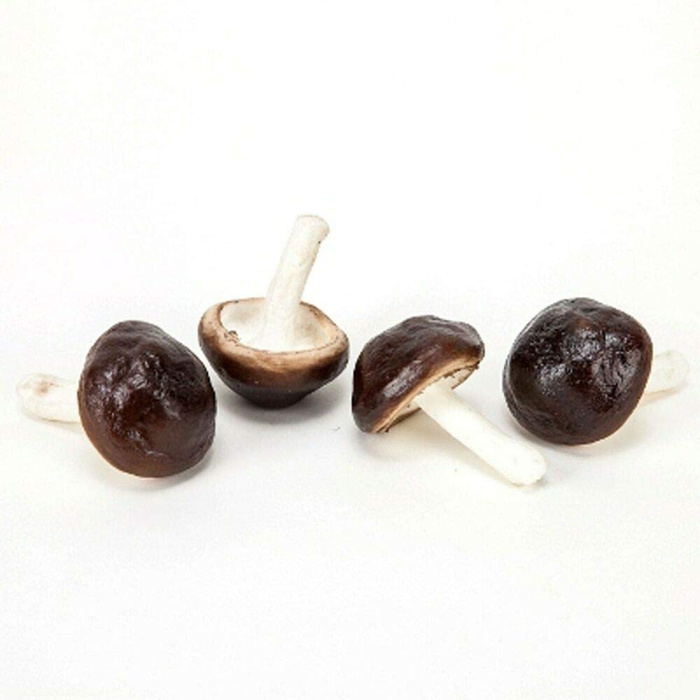 Artificial Brown Mushroom Decor - Set of 6 Realistic Fake Mushrooms for Home Decor, Table Centerpiece, and Fairy Garden Accessories