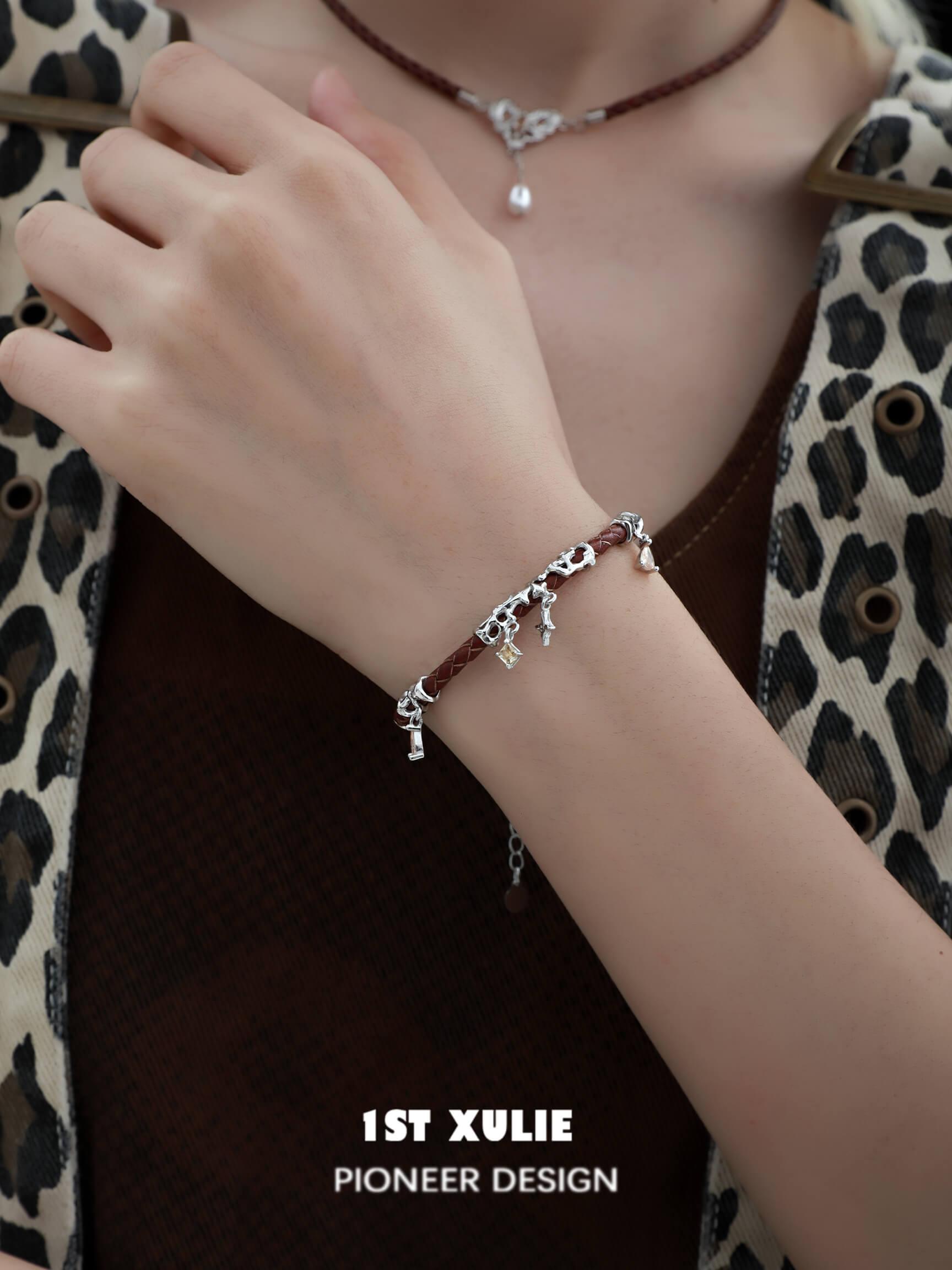 Rose Believer S925 Sterling Silver Leather Tassel Bangles Bracelet™ - Elegant Boho Jewelry for Women, Perfect for Parties, Weddings & Everyday Wear