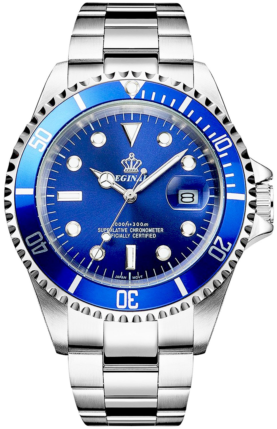 Premium Rotatable Bezel Men's Watch - Waterproof Sapphire Crystal Stainless Steel Date Quartz Black Wristwatch for Business & Outdoor Adventures