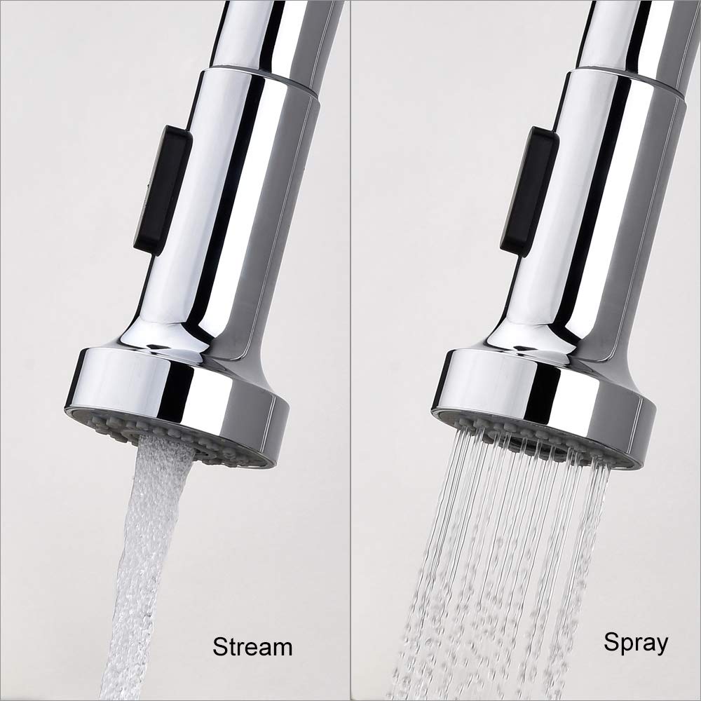 HOMELODY Pull Down Kitchen Faucet Replacement Head - 2-Function G1/2 Sink Spray Head in Chrome Finish | Perfect for Dishwashing & Food Prep in Modern Kitchens