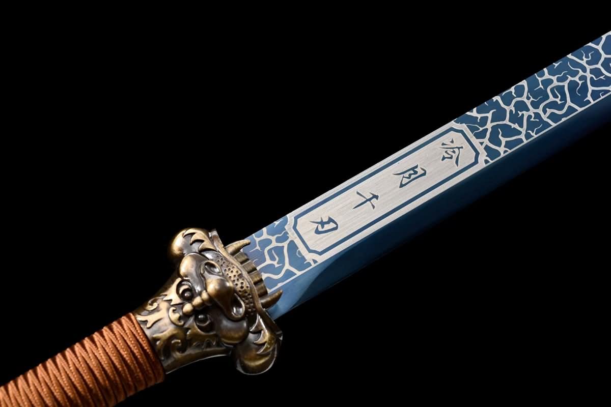 Battle Ready Dragon Tang Dao Sword - Forged High Carbon Steel Full Tang Blade | Chinese Martial Arts Weapon for Training, Display & Collection