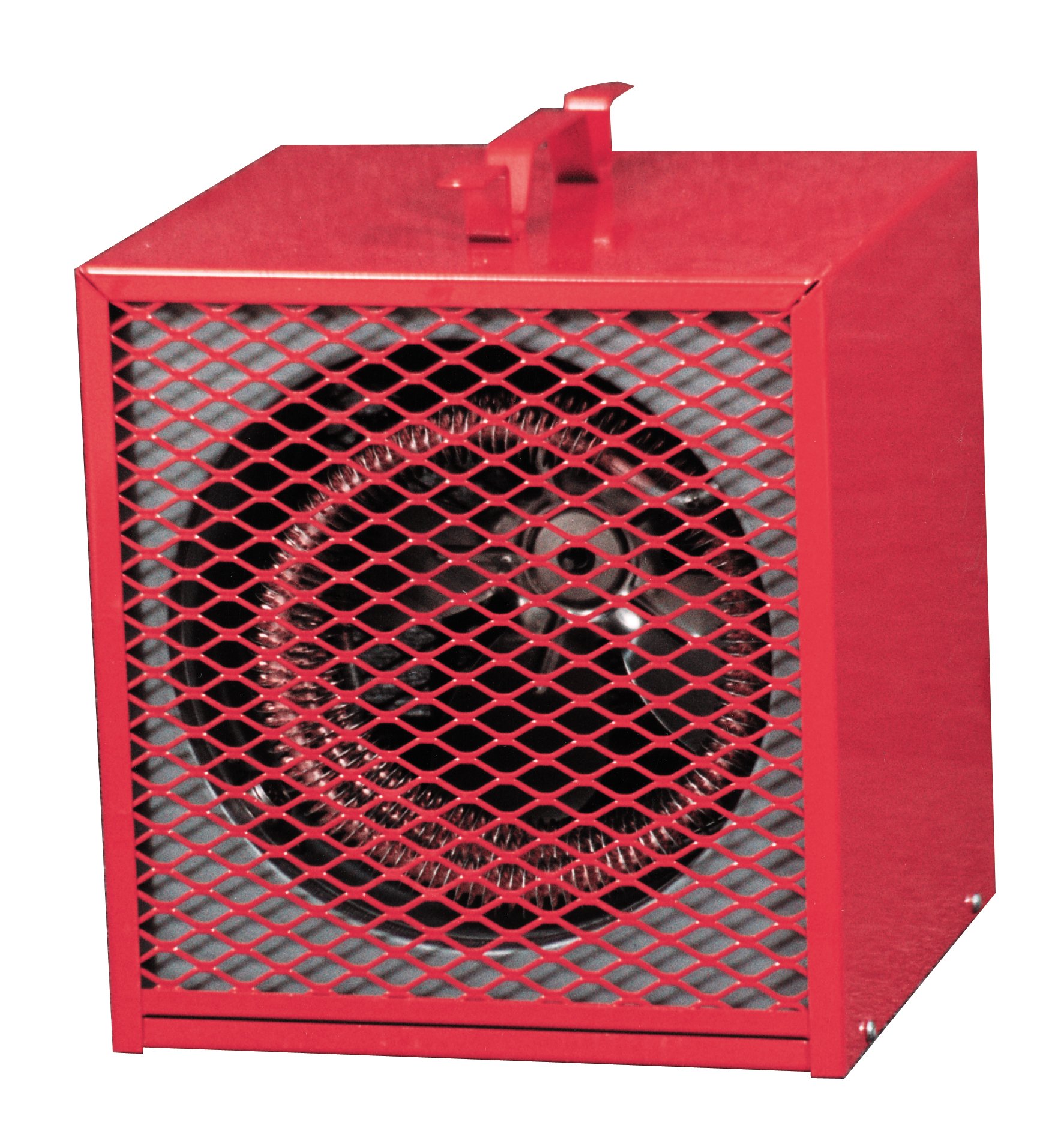 Fahrenheat BRH562 Portable Electric Space Heater with Adjustable Thermostat - 1500W, Red - Perfect for Home, Office, and Garage Use