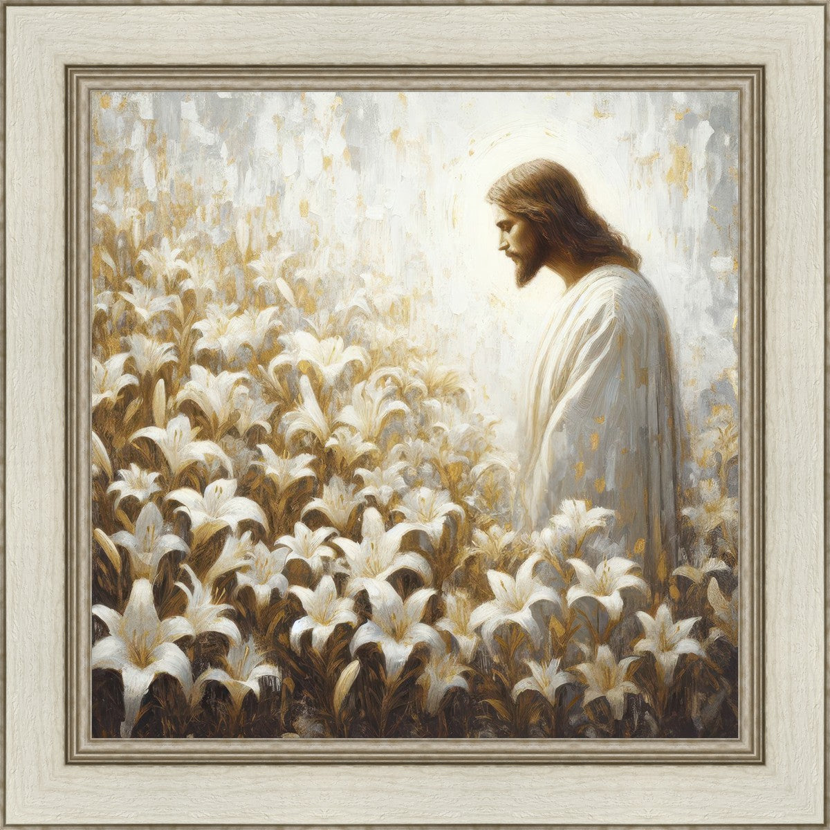 Consider The Lilies - Inspirational Christian Wall Art Decor for Home & Office | Perfect for Living Room, Bedroom, Church & Gift Giving