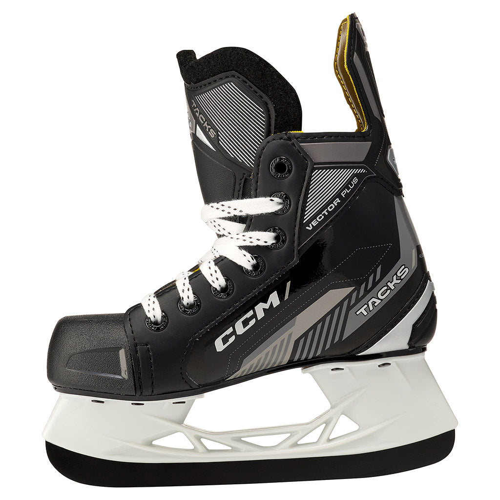 CCM Tacks Vector Plus 2022 Youth Ice Hockey Skates - Lightweight Performance Skates for Kids & Teens - Perfect for Ice Rink Training & Competitive Hockey Games