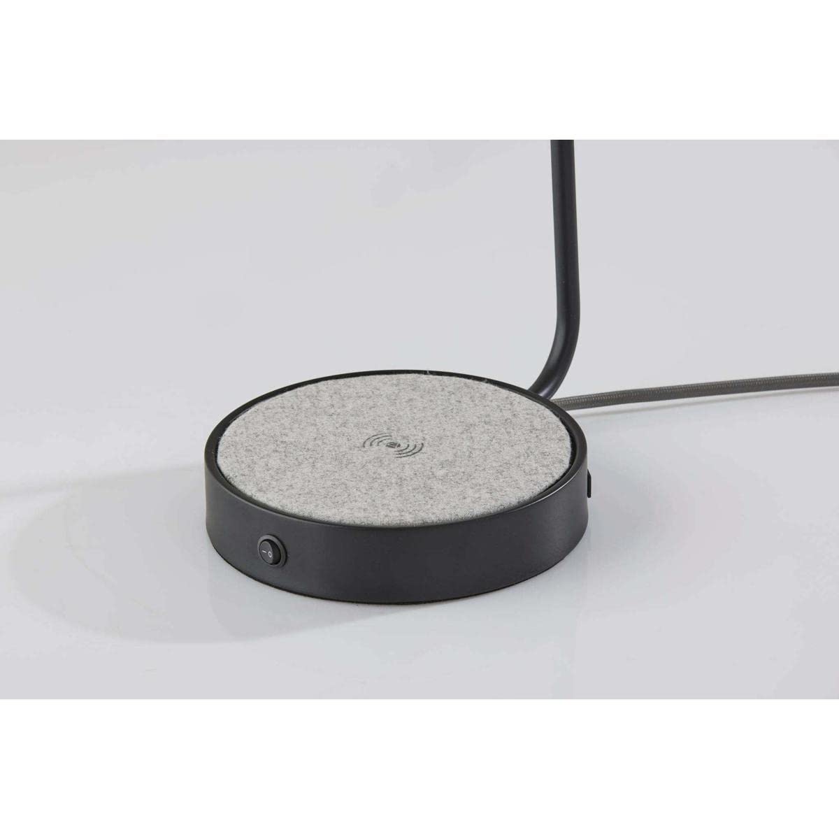 ADESSO Brooks AdessoCharge Wireless Charging Desk Lamp with USB Port - Modern LED Task Light for Home Office, Bedroom Nightstand & Study Desk (Black)