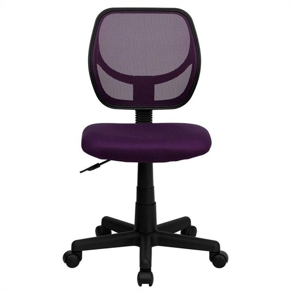 Ergonomic UrbanPro Mid-Back Mesh Office Chair with Lumbar Support - Purple Swivel Task Chair for Home & Computer Workstation | Perfect for Long Hours Sitting, Gaming & Remote Work