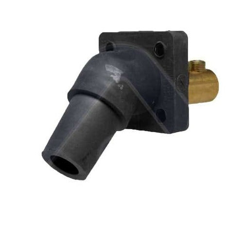 Crouse Hinds Cam Lok 45 Degree Panel Mount Connector - Double Set Screw, 400 Amp Max, Series 16 - Ideal for Industrial Power Distribution & Temporary Electrical Hookups